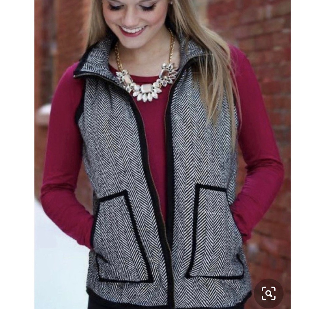 J. Crew Herringbone Vest
